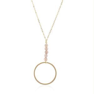 Sara Blaine/eSBe Minimalist Circle Agate Necklace